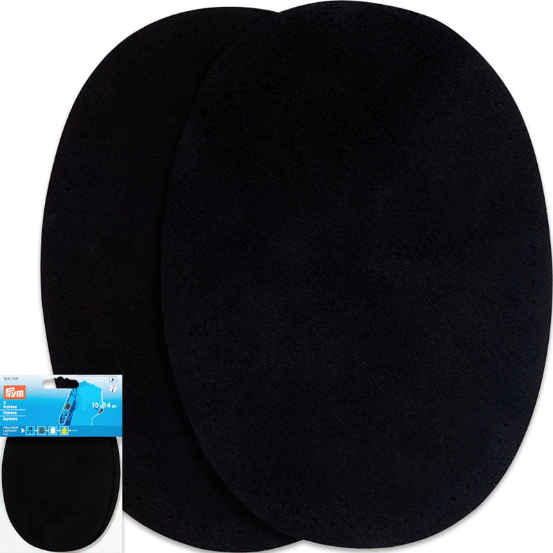 Ellenbogen-Flicken Wildleder - Dicke 1,6 mm - 10 x 14 cm , Schwarz