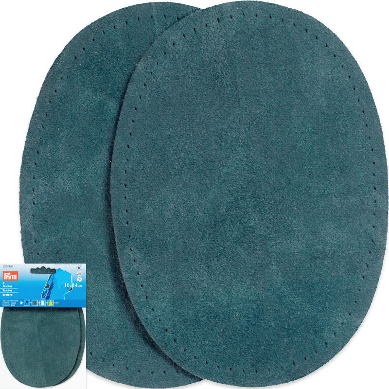 Ellenbogen-Flicken Velours - Dicke 0,75 mm - 9,5 x 14,5 cm , Petrol