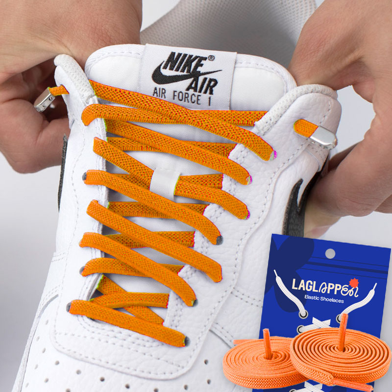 Elastische Schnürsenkel – Schnürfrei - Orange