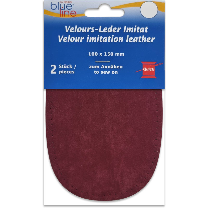 Ellenbogen-Flicken Kunst-Wildleder - Dicke 0,8 mm - Bordeauxrot