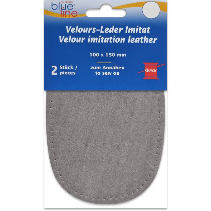 Ellenbogen-Flicken Kunst-Wildleder - Dicke 0,8 mm - Hellgrau