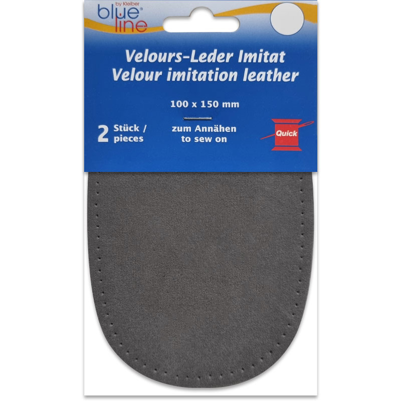 Ellenbogen-Flicken Kunst-Wildleder - Dicke 0,8 mm - Dunkelgrau