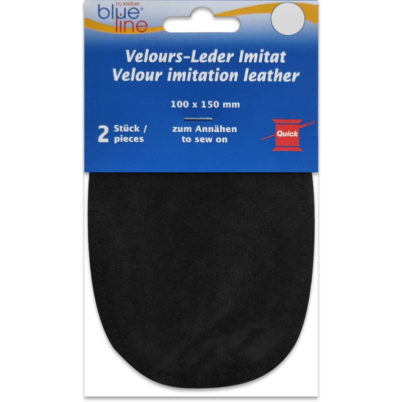 Ellenbogen-Flicken Kunst-Wildleder - Dicke 0,8 mm - Schwarz