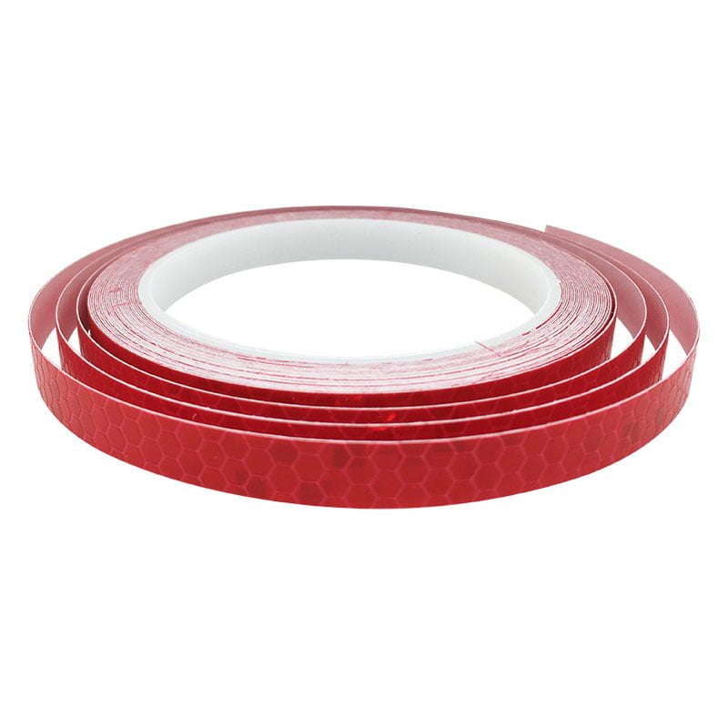 Reflektierendes Klebeband auf Rolle – für Fahrräder, Helme und Fahrzeuge - Rot