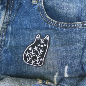 Alternative view of Schwarze Katze - Bügelbild