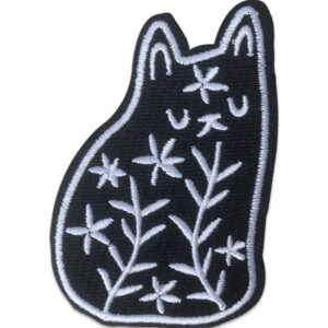 Schwarze Katze - Bügelbild