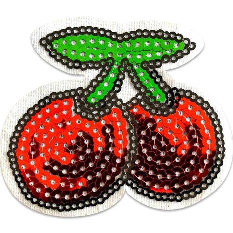 Kirschen - Paillettenbügelbild