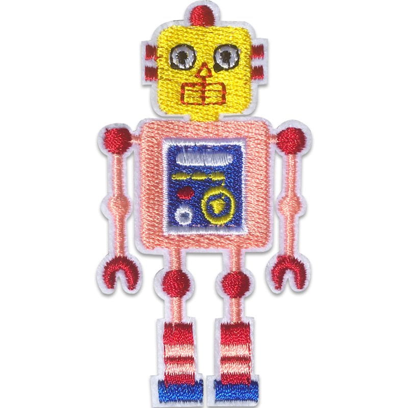 Roboter rosa - Bügelbild