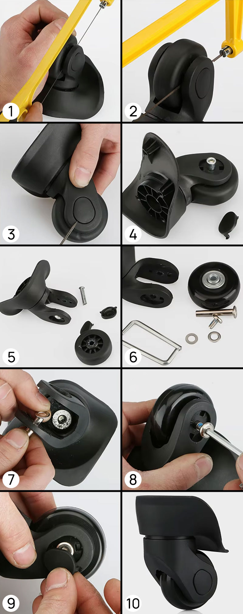 Ersatzrollen für Koffer