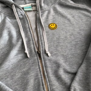 liten smiley tröja tygmärke