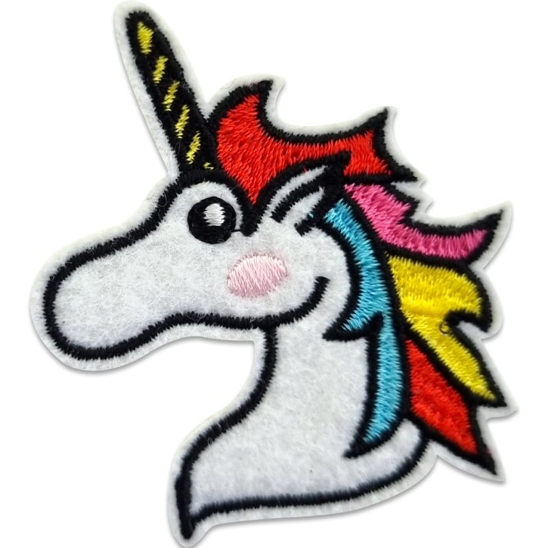 Färgglad enhörning | Tygmärke