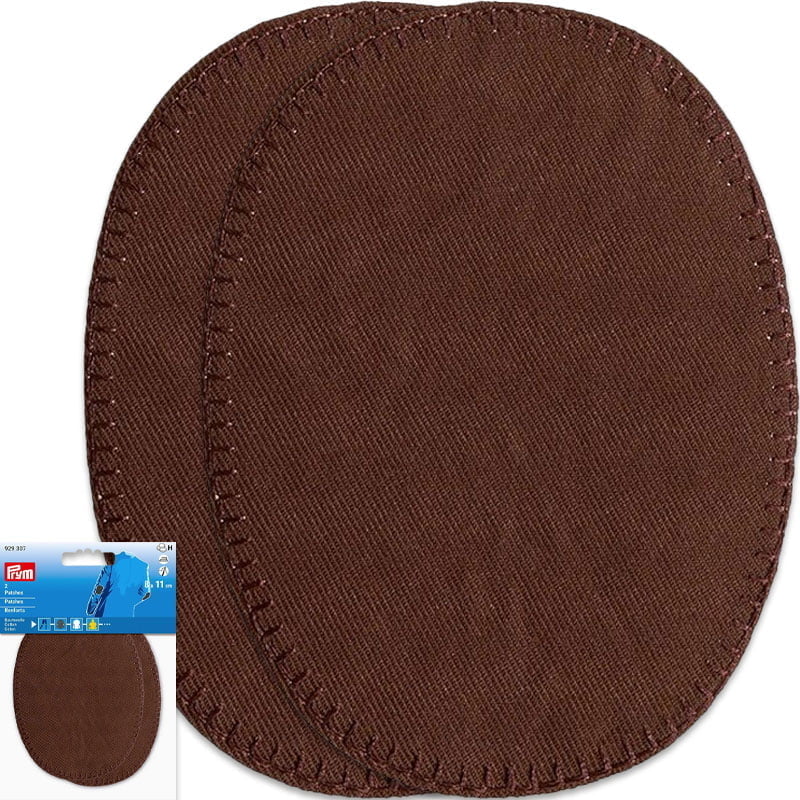 Ellenbogen-Flicken – Baumwolle - 8 x 11 cm , Braun