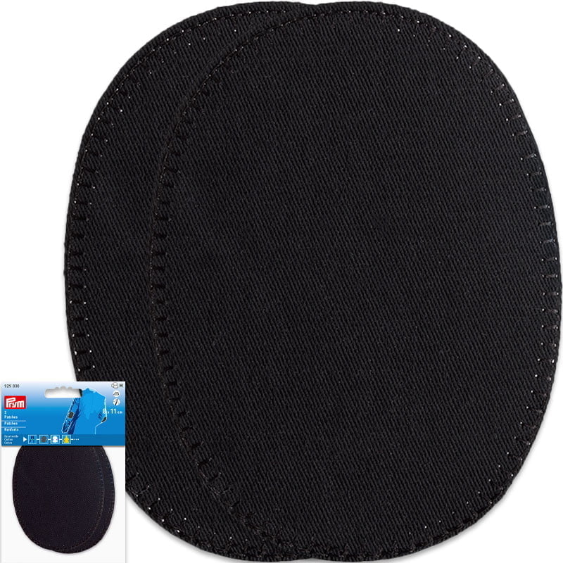 Ellenbogen-Flicken – Baumwolle - 8 x 11 cm , Schwarz