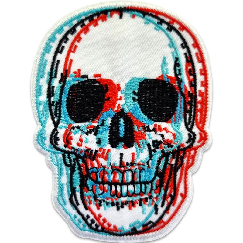 3D-Totenkopf - Bügelbild
