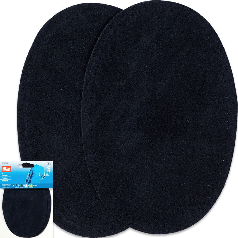 Ellenbogen-Flicken Velours - Dicke 0,75 mm - 8 x 10,5 cm , Marineblau