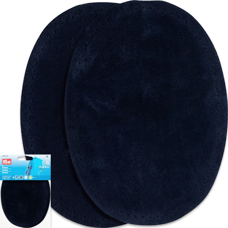 Ellenbogen-Flicken Velours - Dicke 0,75 mm - 9,5 x 14,5 cm , Marineblau