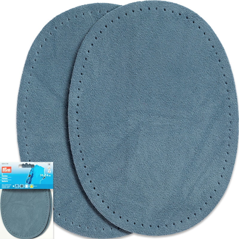 Ellenbogen-Flicken Velours - Dicke 0,75 mm - 9,5 x 14,5 cm , Jeansblau
