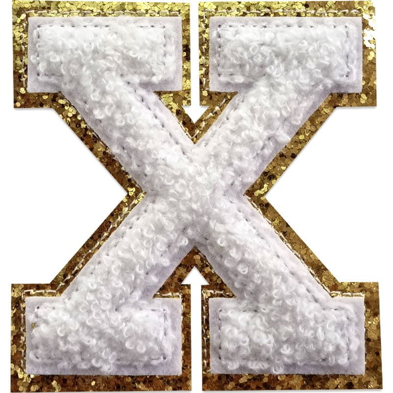 Buchstaben A-Z - Auswählen - Weiß/Gold , X