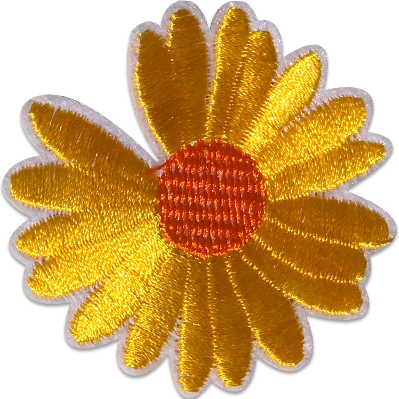 Blume Gerbera - Bügelbild - Gelb