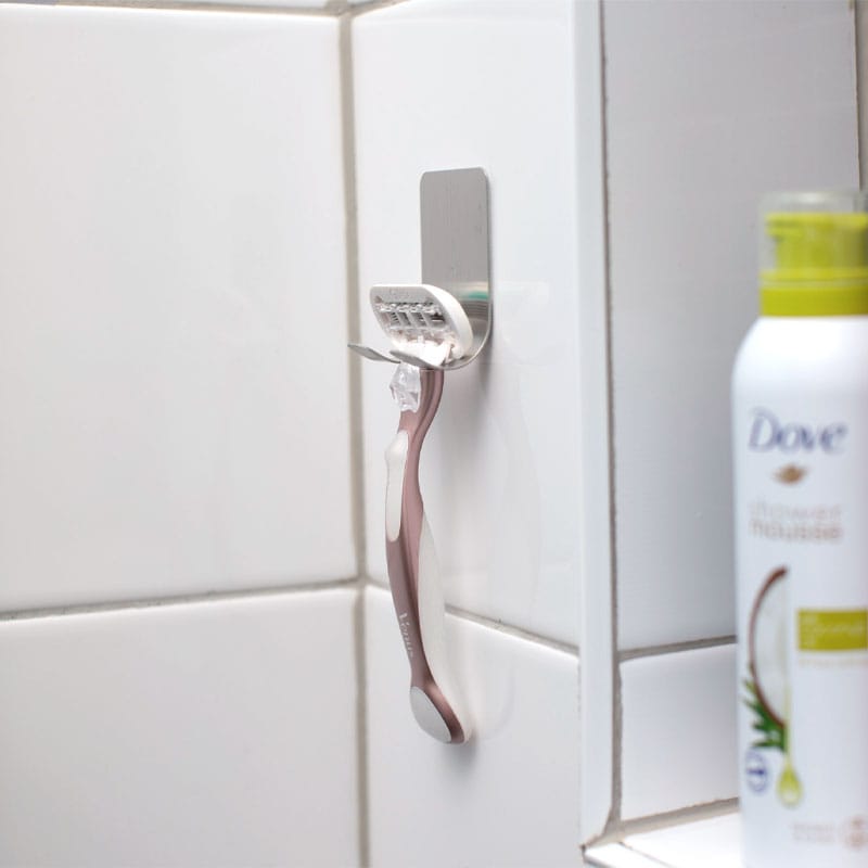 Rasiererhalter – Selbstklebend aus gebürstetem Metall – Bild 11